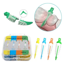New Dental Interdental Wedges Sealing Composite Wedges Silicone Suitable Adaptive Dentist Material for Tooth Restoration