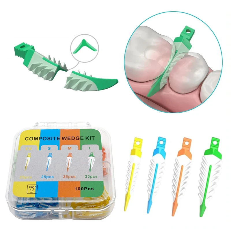 New Dental Interdental Wedges Sealing Composite Wedges Silicone Suitable Adaptive Dentist Material for Tooth Restoration