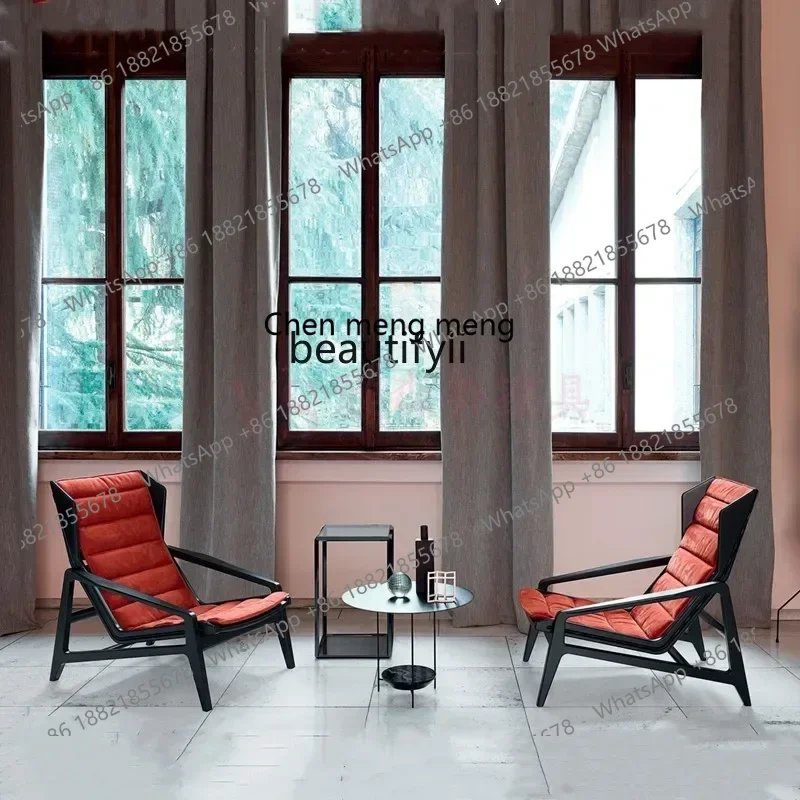 ss8350 New Chinese style solid wood high backrest lazy sofa chair modern light luxury hotel business reception leisure single ch