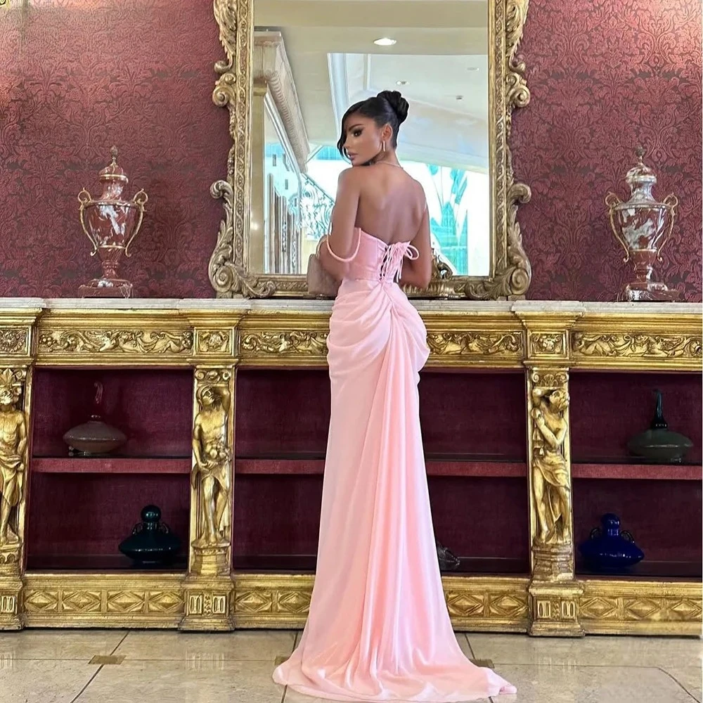 

Mermaid Chiffon Prom Dresses Sweetheart Sleeveless Evening Dress 2026 Formal Occasion Gown Robe De Soirée Customized