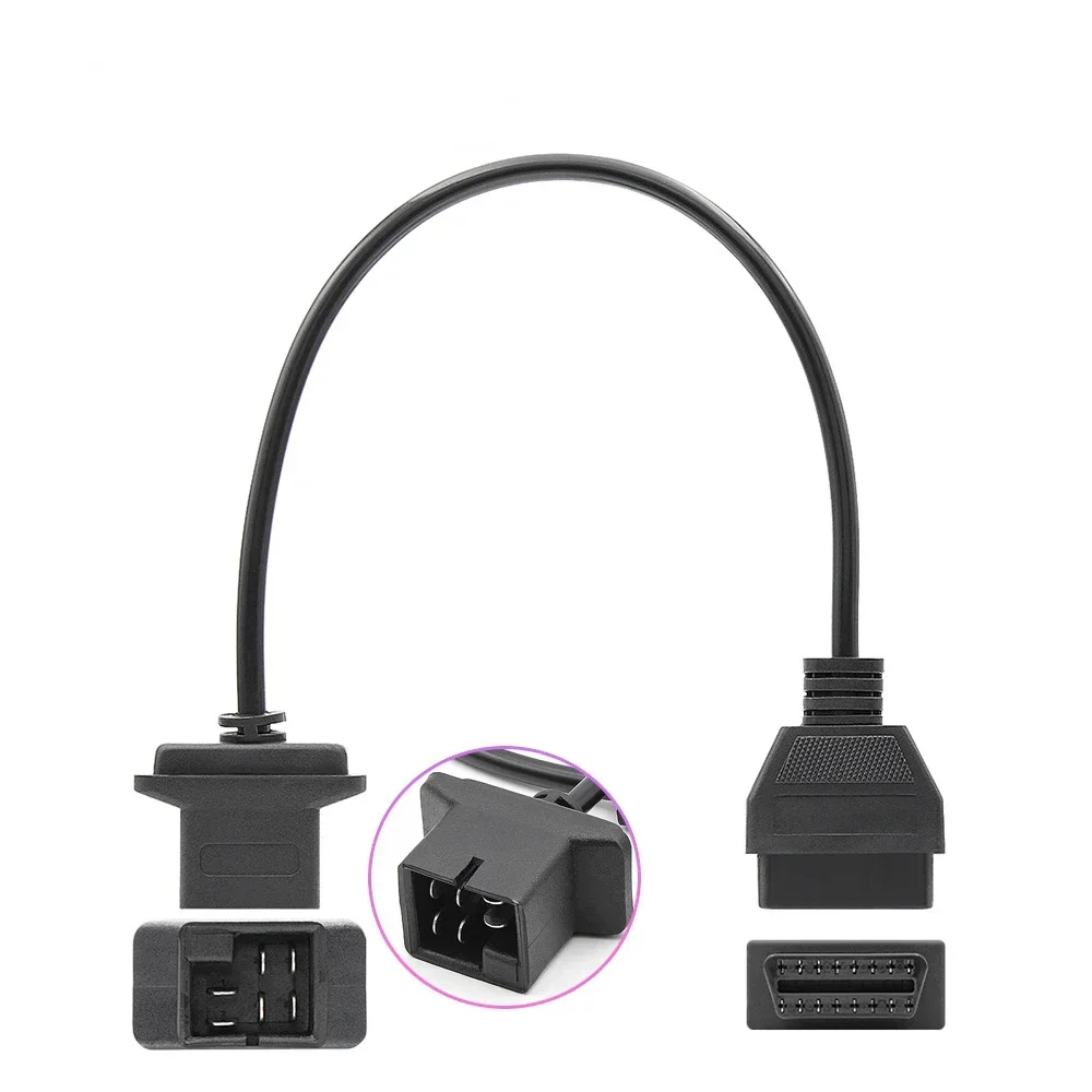 محول تشخيصي جديد لكرايسلر/جيب/دودج 6PIN إلى 16PIN التوصيل سيارة 6 دبوس المركبات أنثى obd 2 كابل 6pin للماسح الضوئي التلقائي #6