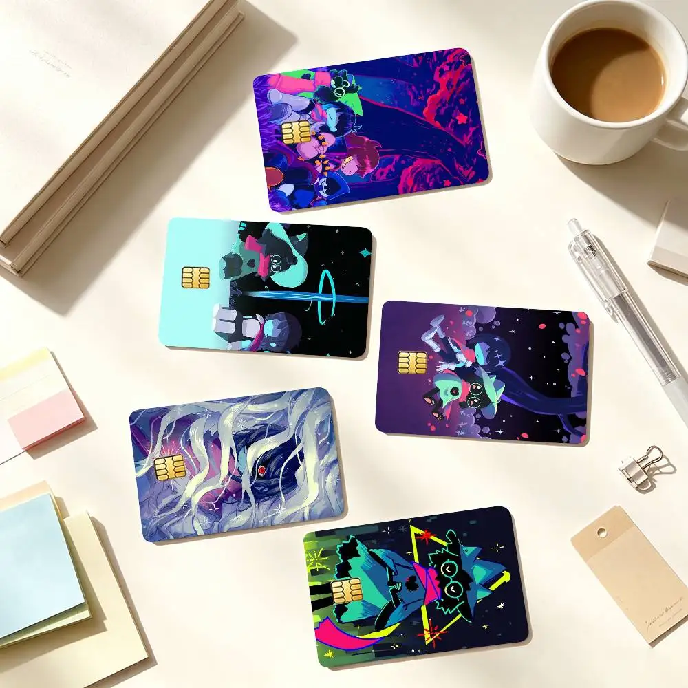 R-Retro Pixel Fantasy Deltarune  Credit Card HD Stickers Game Card Decal Small Chip Waterproof Sticker Gift