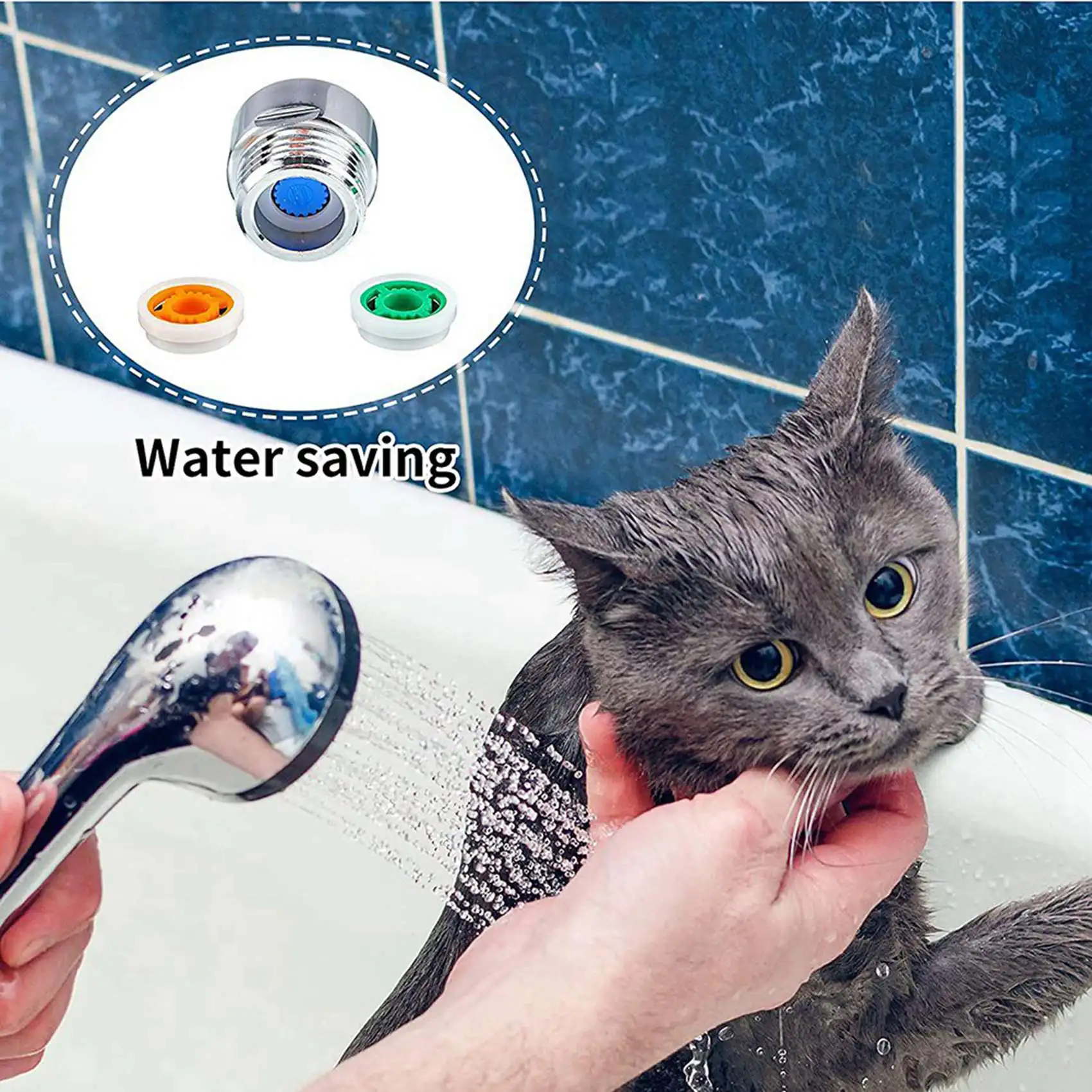 

A76K 80 Pieces Of Shower Flow Reducer Limiter Set, Water Restrictor, 1/2 Inch Thread Size 4, 6 And 9 L/Min