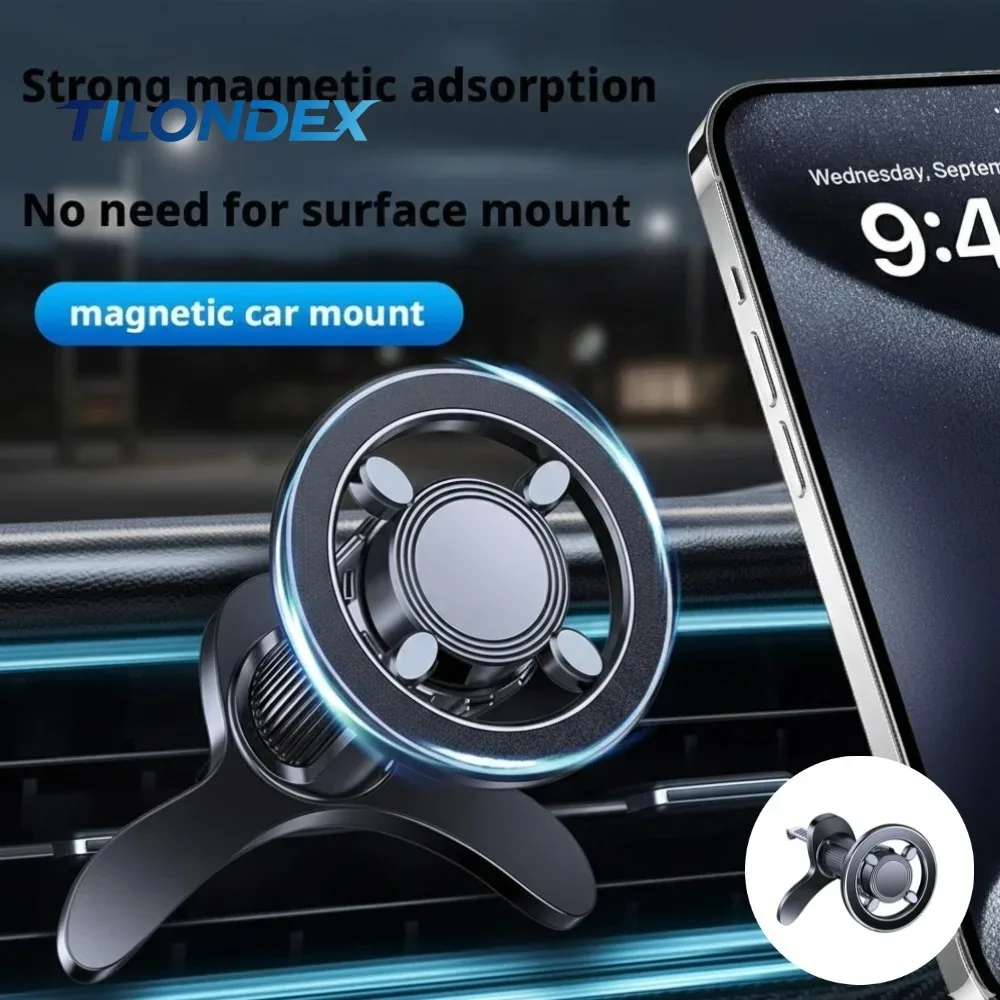 TILONDEX NEW Magnetic Car Phone Holder Stand Car Air Outlet Navigation Bracket For Magsafe Support GPS Mobile Bracket Auto Inter