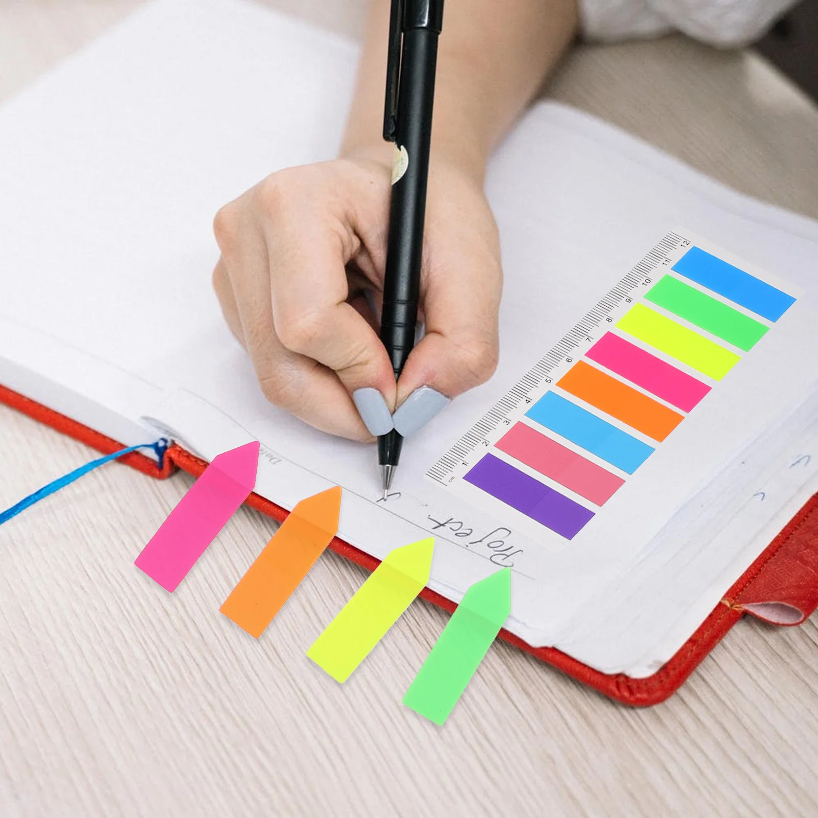 

Colorful Index Tabs Page Markers 10 Sets PVC Office School Annotation Supplies Plastic Bookmark Student