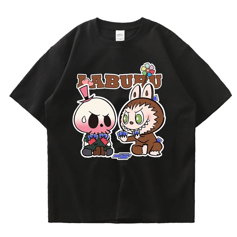 Anime LABUBU Print T Shirt MOLLY Couple student street sports casual T-shirt