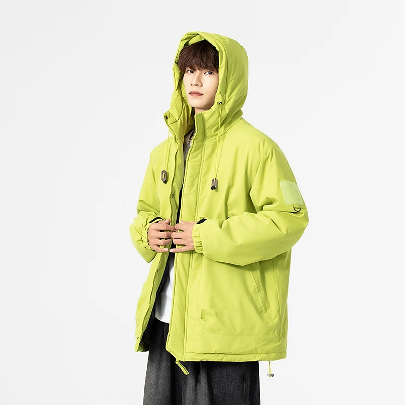 Jaket Musim Dingin Pria Baru Bahan Outdoor Anti Angin Bernapas Tebal Berlapis Nyaman Serbaguna Anti Angin Hangat Parker Jaket Katun