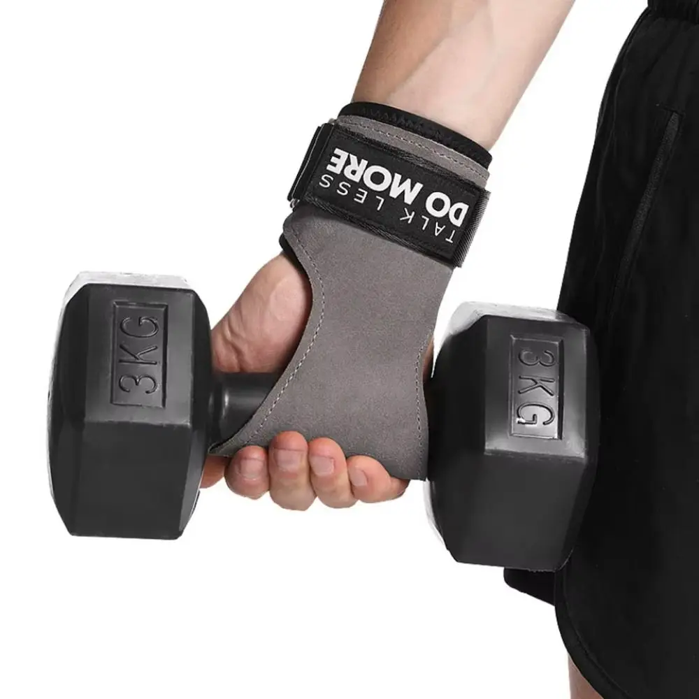 1 Pair Talk Less Do More Fitness Power Straps Thicken Wear-resistant Sports Wrist Pads Non-slip Durable Deadlift Power Straps
