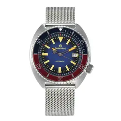 PARNSRPE 45MM NH35 20bar Men's automatic diving watch Bracelet 3.8 Crown sapphire crystal Luminous pointer