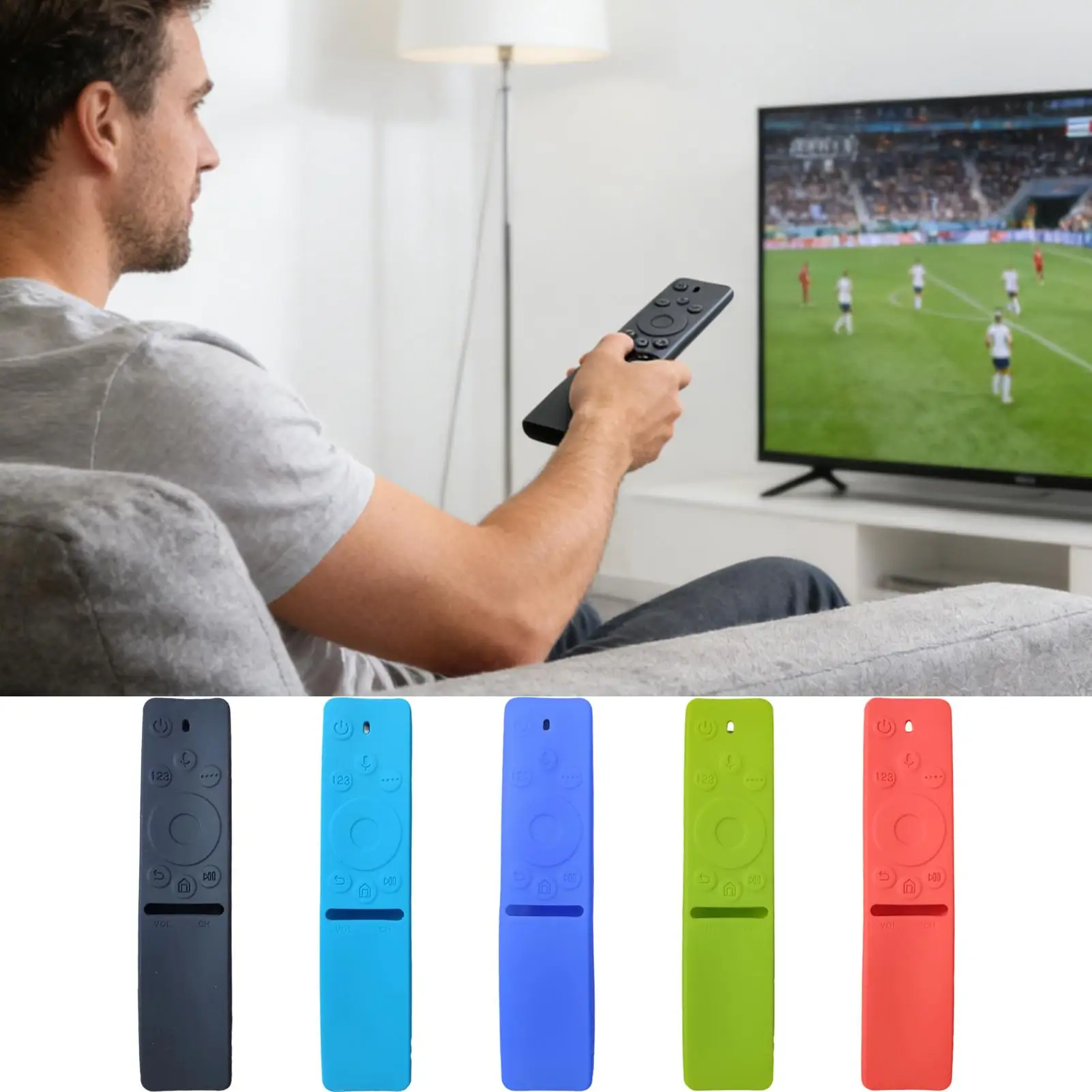 Silicone Remote Case Anti-Slip Waterproof Protective Controller Case Silicone Protective Controller Remote Cover for Indoor Home