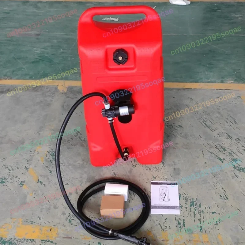14 Gallon Portable Gas Tank on Wheels Fuel Storage Caddy with Pump for Diesel Transfer 12V Electric