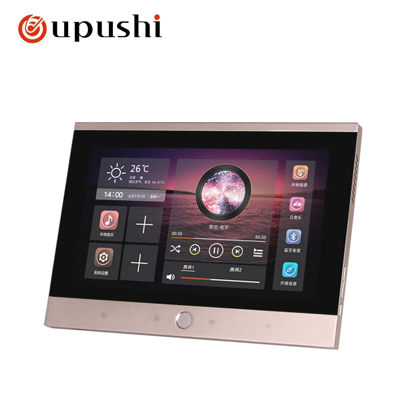 Oupushi C6 WiFi Wall Amplifier Background Music Host Dual Room Partition Volume Control