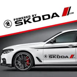 Car Body Decor Decals Car Door Side Stripes Stickers For Skoda Octavia A5 A7 RS Fabia Superb Accessories