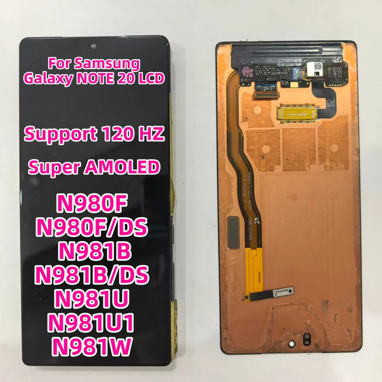 Super AMOLED LCD For Samsung Original NOTE 20 5G SM-N980F N980F/DS N981B N981B/DS N981U N981U1 LCD Display Touch Screen Assembly