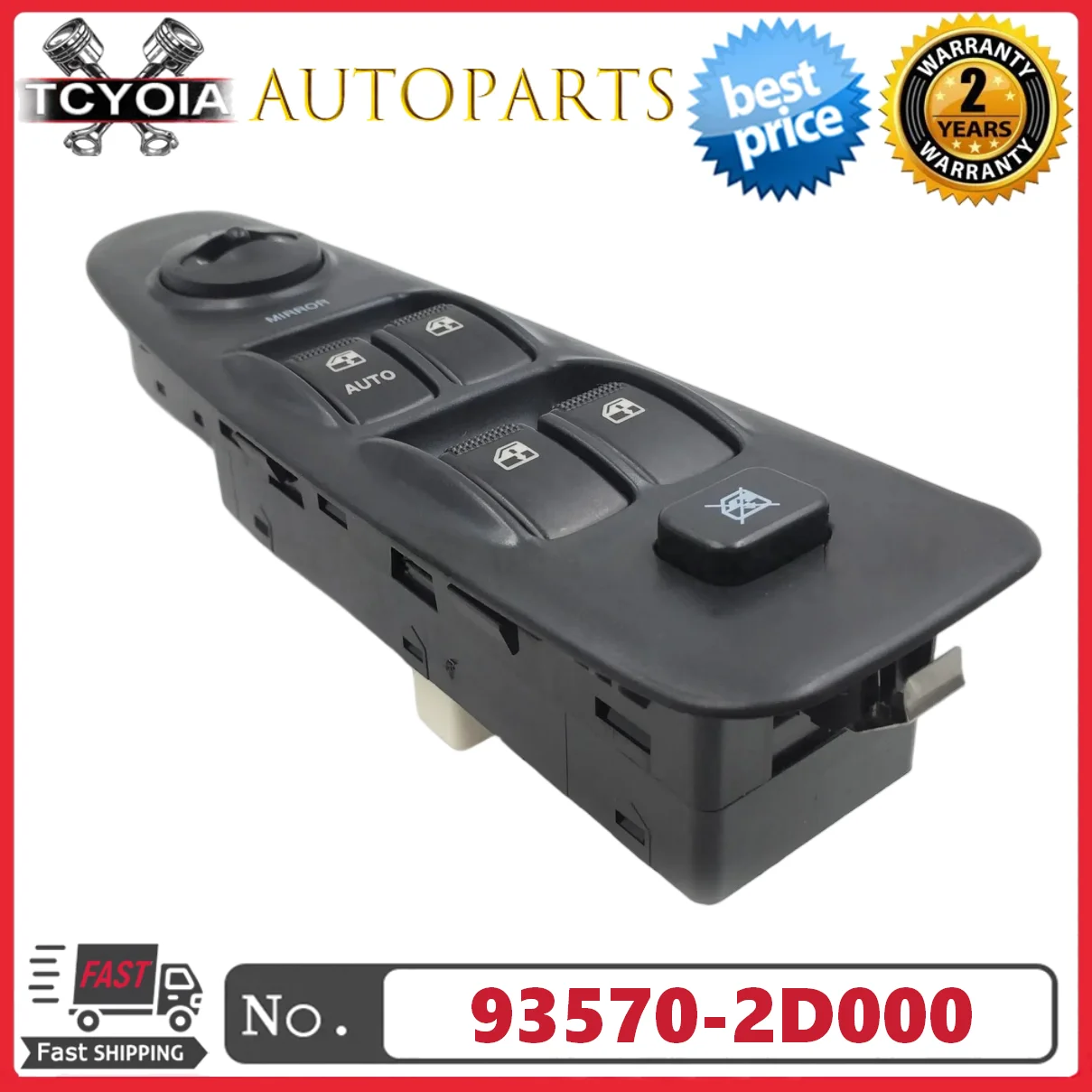

14pins Master Power Window Switch 93570-2D000 935702D000 For 2001-2006 Hyundai Elantra 2.0