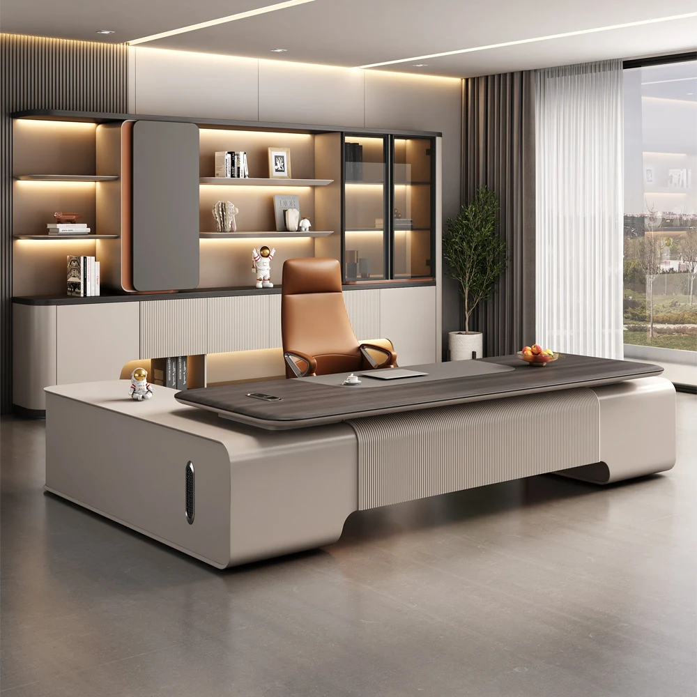 Luxury Wooden Office Furniture Boss Tables Furniture Wooden Ceo Executive Desk Table Management Manager Office Desk Classic