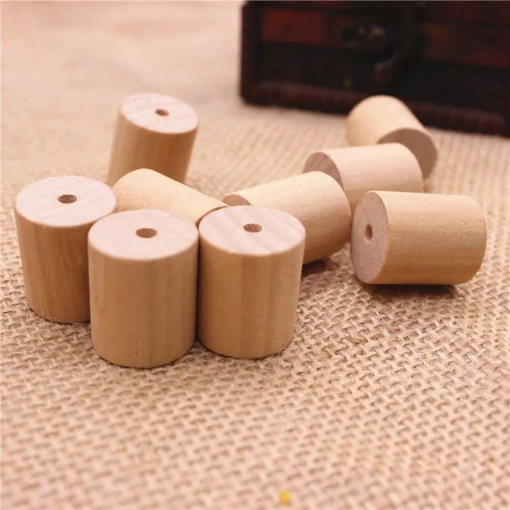 Beech Wooden Tube Sleeve Plug, Round & Square Wheel Sleeve DIY Hardware Accessories for Stainless Steel Round Square Tube