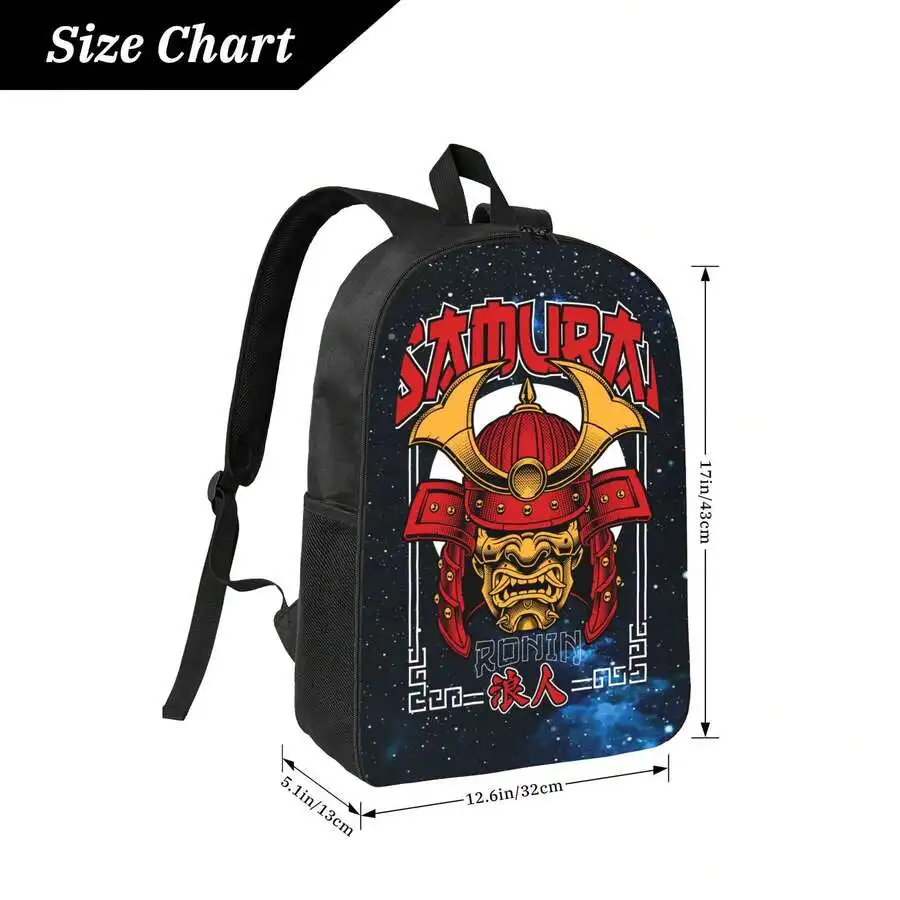 

Samurai Themed Adult Backpack For Daily Use Travel School