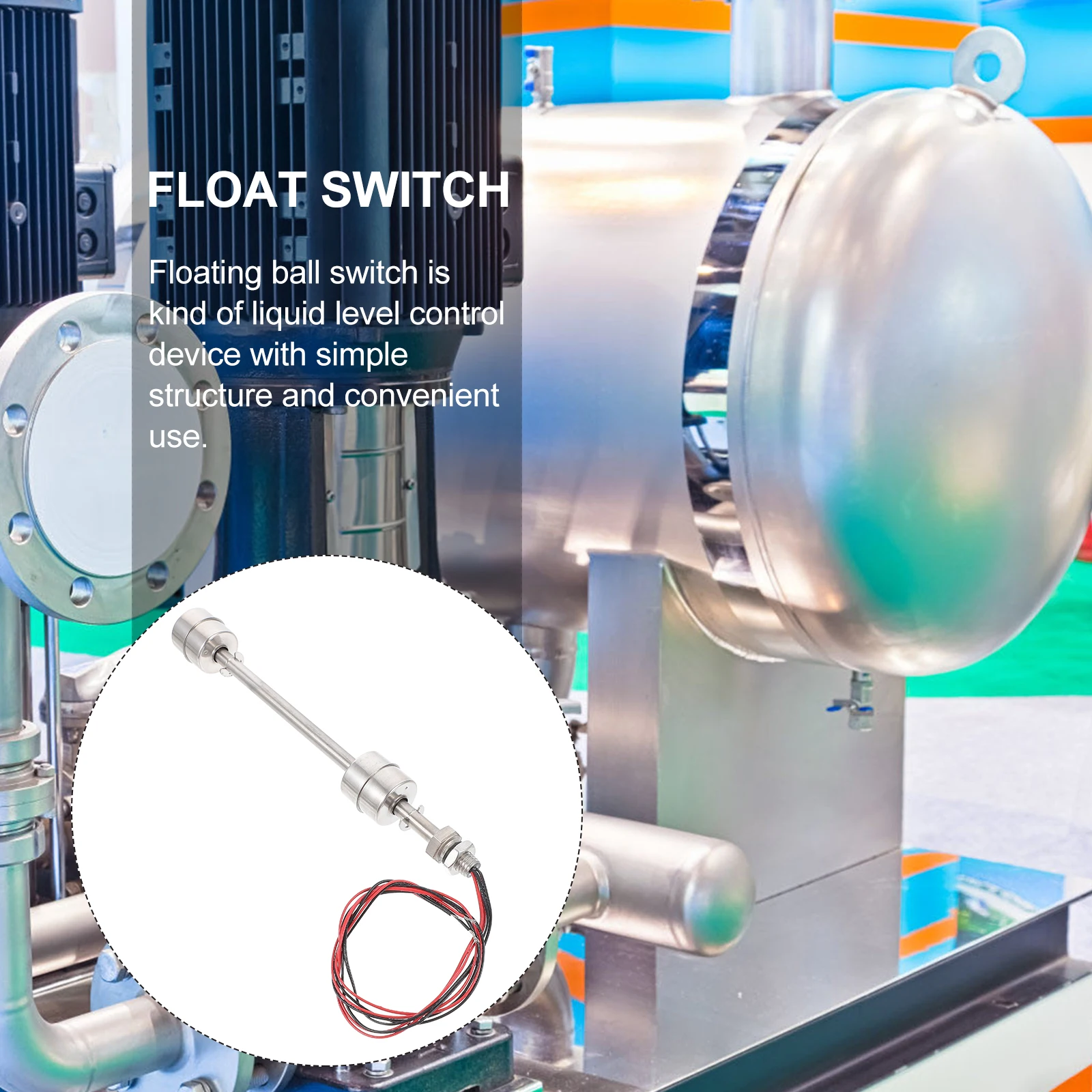 

Water Level Switch Select Float for Tank Gauge Indicator Fuel Oil Sensors Silver