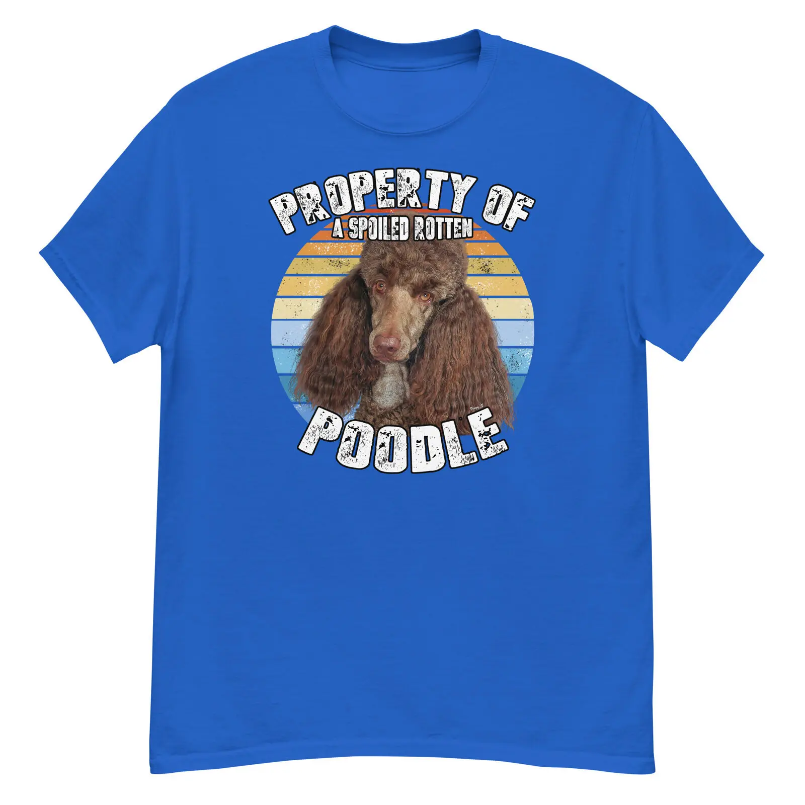 Poodle Brown Retro Property Of T Shirt