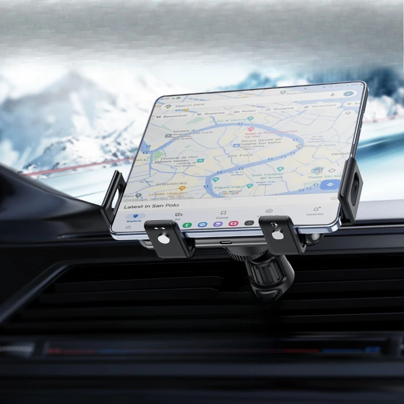 

Складной автомобильный держатель для телефона с беспроводной зарядкой, для больших экранов, для навигации, не отстает от модных тенденций