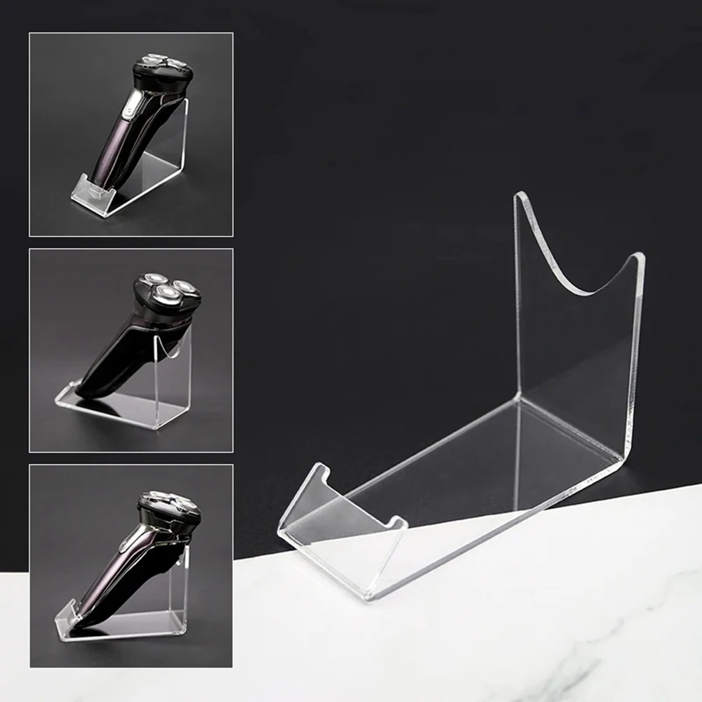 

Transparent Acrylic Shaving Stand Display Storage Electric Razor Support Beauty Device Holder Remote Control Organizer