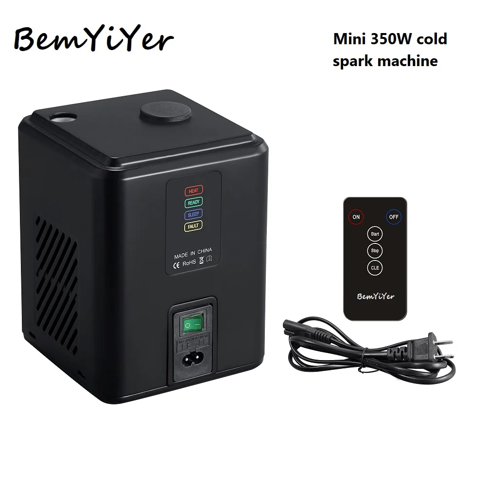 

Bemyiyer mini 350W cold spark machine Remote control Spray 3m height hazer machine for DJ party wedding