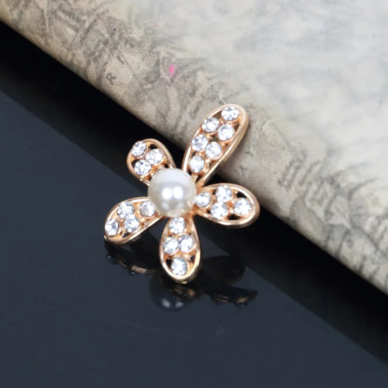 Engood 100Pcs  Long-legged Starfish Flower Rhinestone Buttons Sewing Trim & Embellishments Craft Buckles Party DIY Accessories