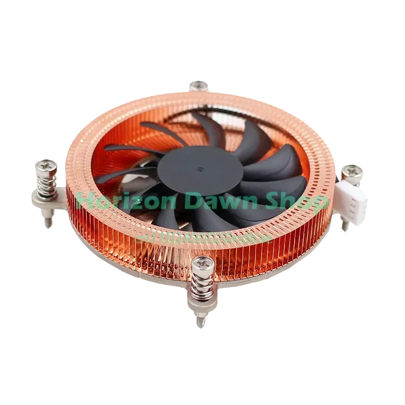All-in-one NAS ITX desktop computer CPU down-pressing, ultra-thin 1U pure copper heat pipe silent radiator fan