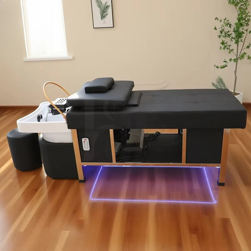 Multi-Function Japanese Head Spa Massaging Shampoo Bed Modern for Therapeutic Hair Wash for Hair Salon Use Inspired Thai Massage