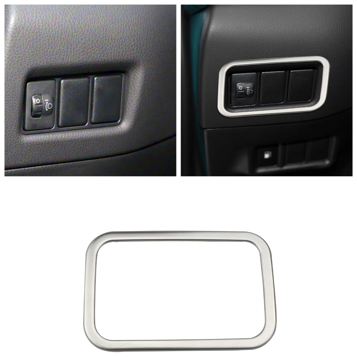 Stainless Steel Car Fog Headlight Switch Panel Cover Frame Trim Sticker for Toyota C-HR CHR 2016 2017 2018 2019 2020 Accessories