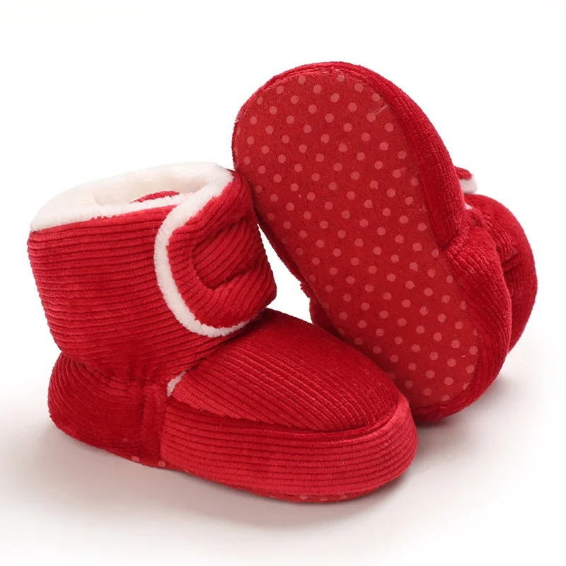 Winter Baby Baumwolle Schuhe Dicke Plüsch Schnee Stiefel Weiche Casual Wanderschuhe für 0-18 Monate Alt Bequeme Kleinkind Schuhe – Detail 38