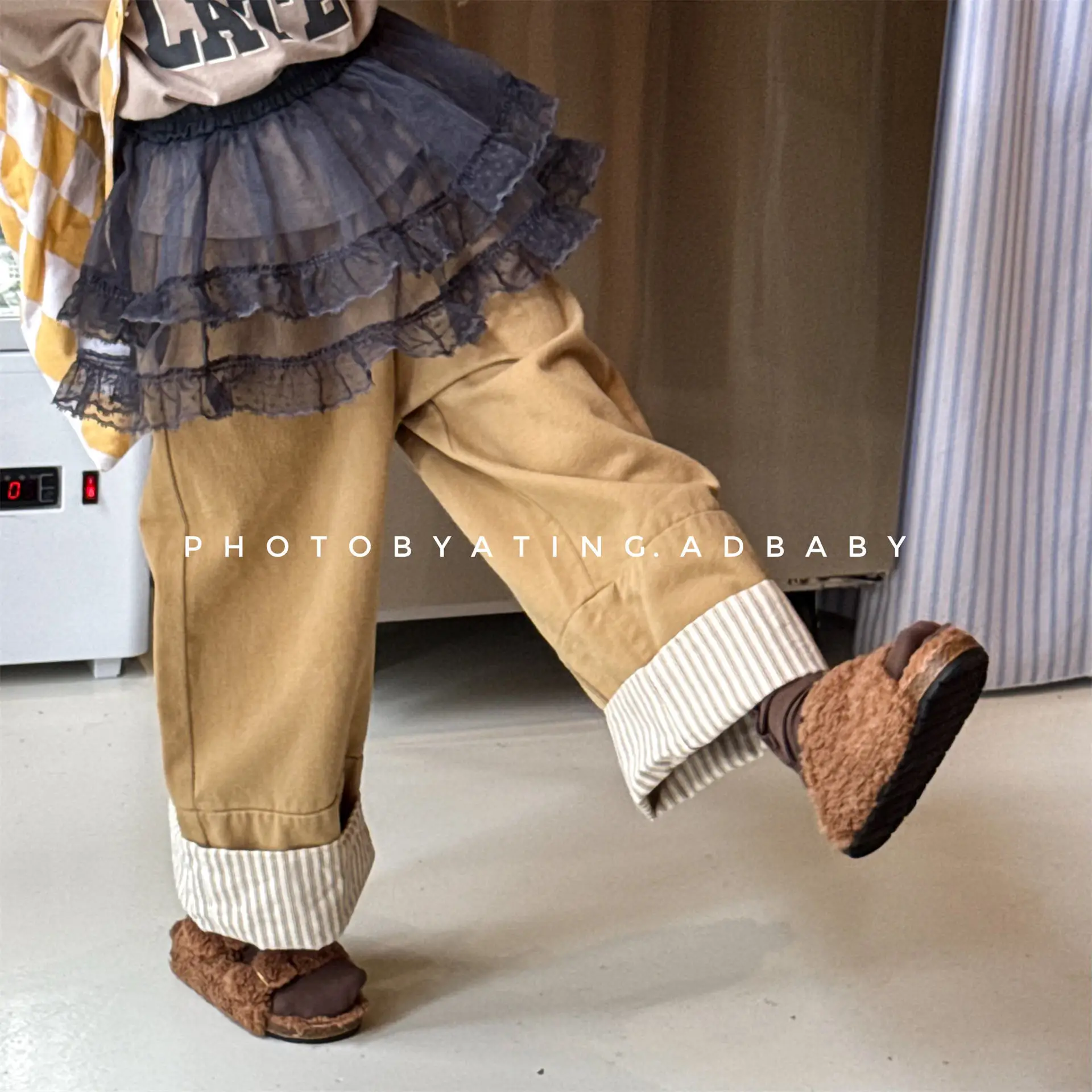 

2025 Autumn New Children Casual Pants Loose Girls Harem Pants Baby Wide Leg Pants Solid Kids Boys Trousers Toddler Clothes
