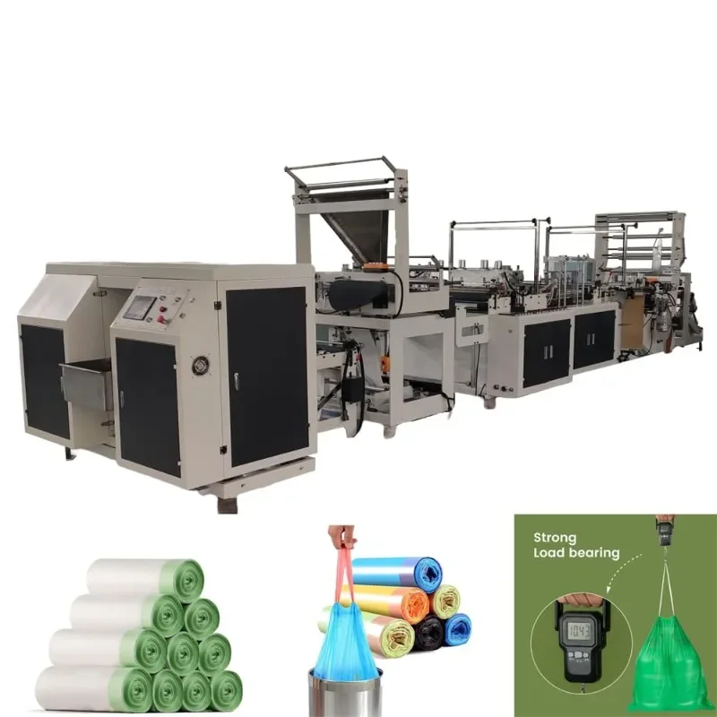 Full Auto Double Lines Plastic PE Trash Garbage Shopping Rolling Bag Making Machine Plastic Biodegradable Waste Bag Machinery