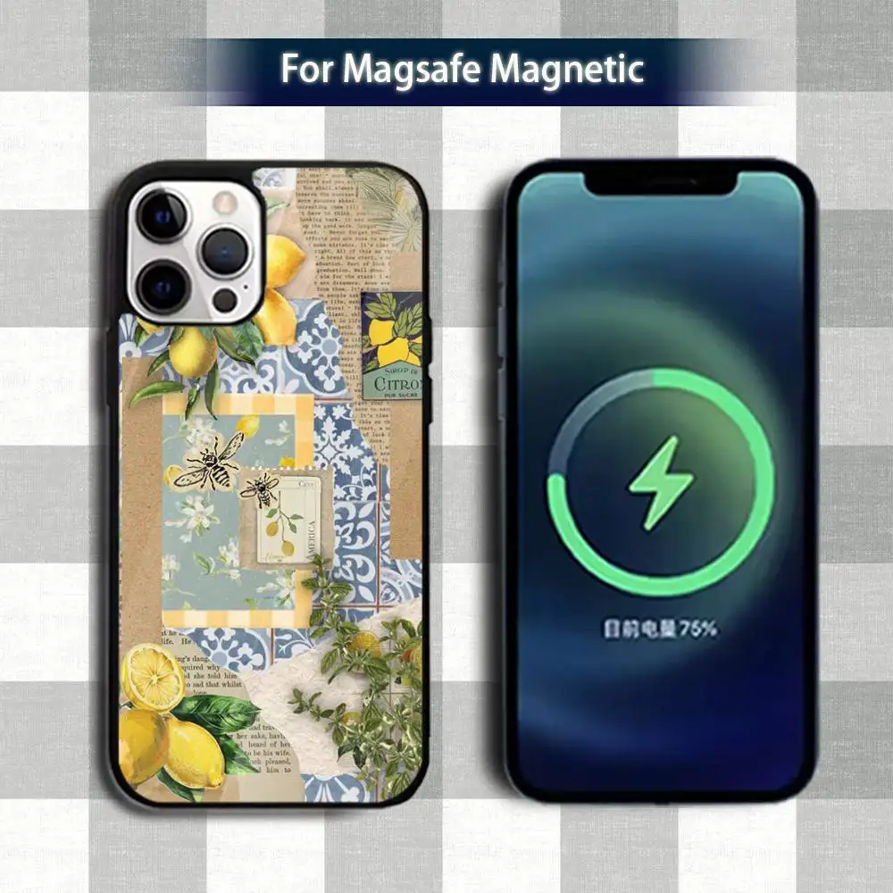 Funda de teléfono E-European Amalfi C-Coast para iPhone 13,12,15,17,11,16,14,Pro,Max,Plus,Mini,Magsafe,funda de carga inalámbrica magnética