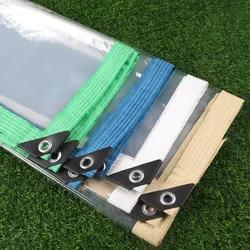 0.12mm High Transparent PEVA Tarpaulin Courtyard Garage Balcony Porch Window Windproof Screen Garden Plants Cover