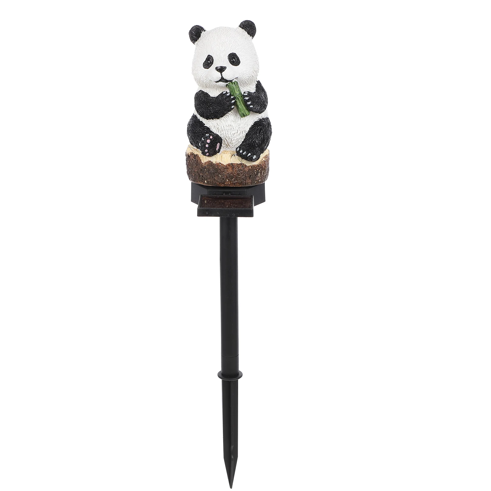 

Durable Resin Material Solar Lawn Stake Lamp With Charming Panda Design For Night Lights