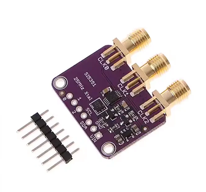 DC 3V-5V 5351 Si5351A Si5351 I2C Clock Generator Breakout Board Module Signal Generator Clock 8KHz-160MHz