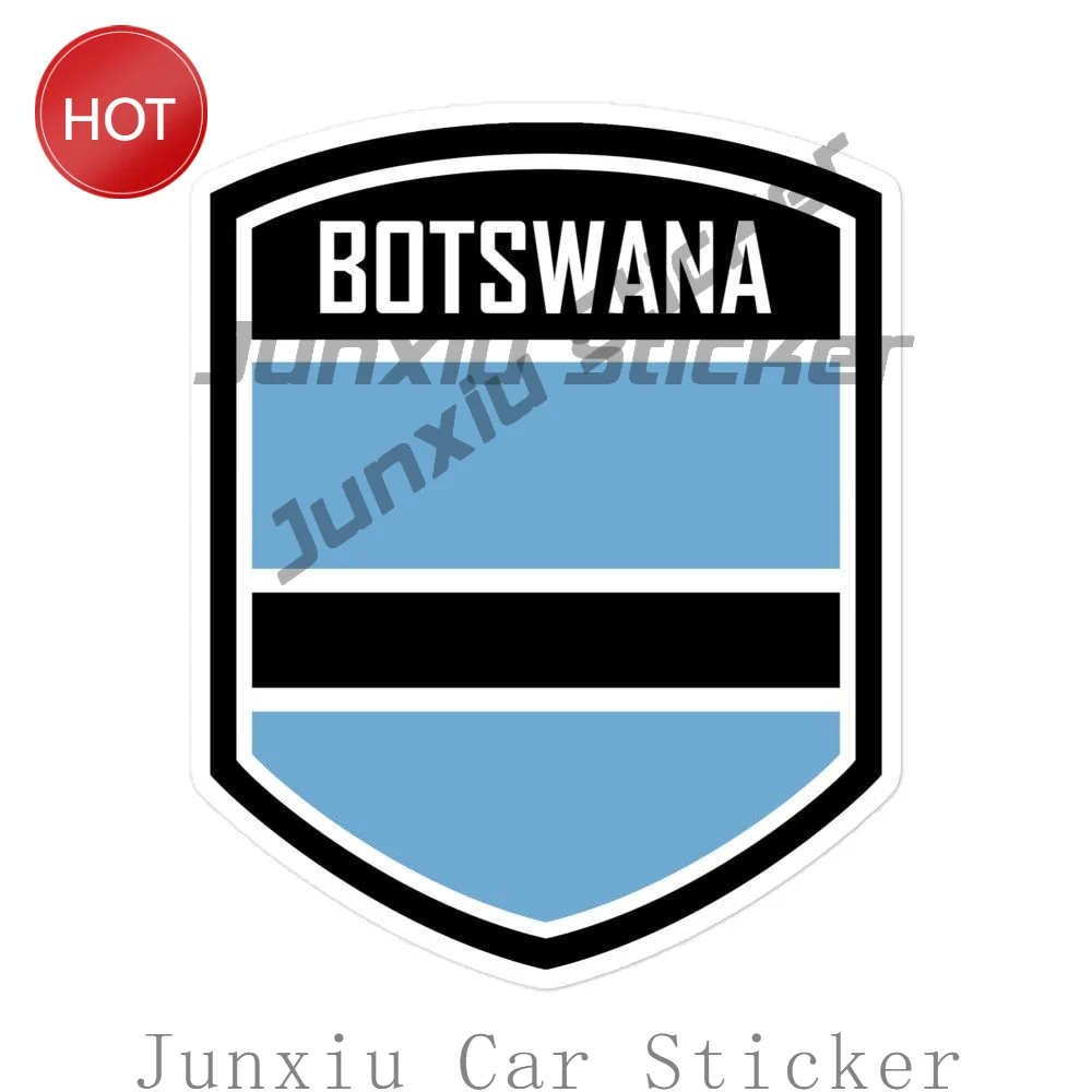 Botswana Flag Emblem Car Sticker Waterproof Vinyl Decal For Motorcycle Body And Car Bumper Vehicle Exterior Decoration