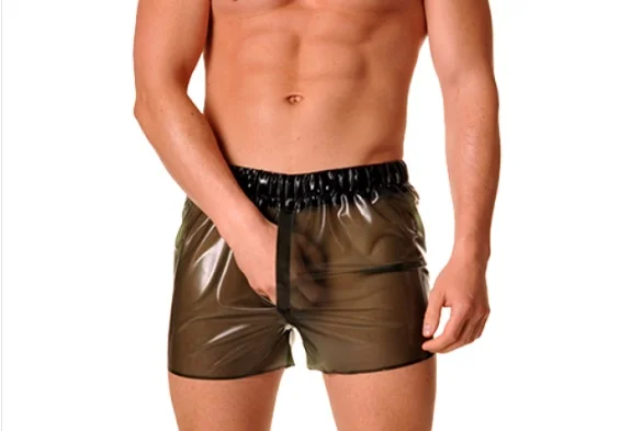 

Fetish 100%Latex Rubber Rauchgrau Niedrige Taille Höschen BoxerShorts Pants 0.4mm S-XXL Masquerade Party