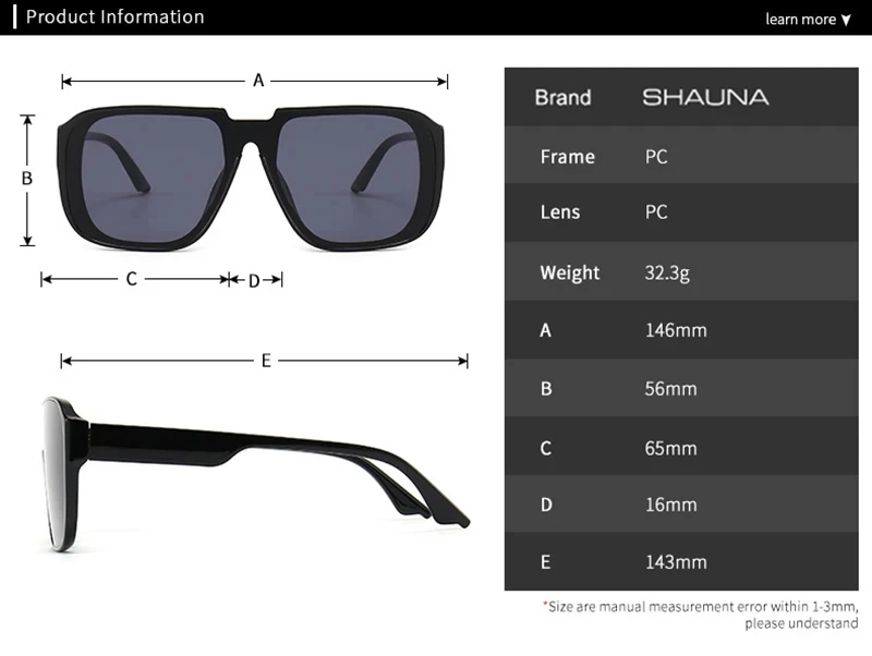 Retro Quadratische Einteilige Sonnenbrille für Männer Verspiegelte Gläser UV400 Flat-Top Herren Mode Sonnenbrille – Detail 3