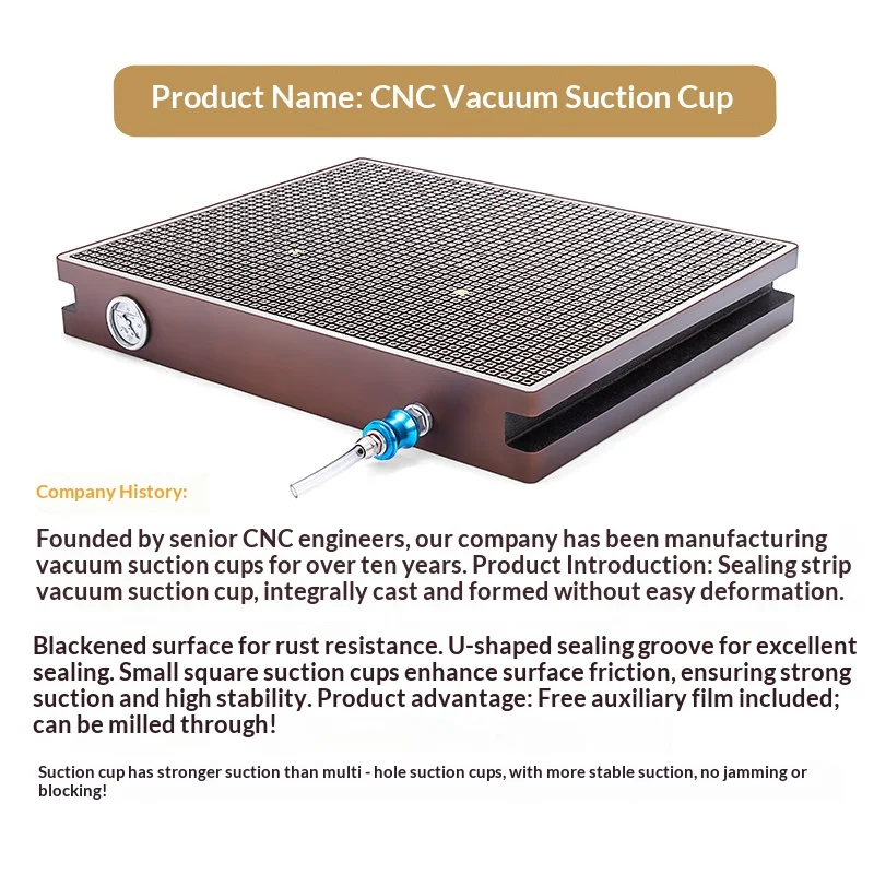 CNC vacuum suction cup sealing strip integrated casting pressure-maintaining negative pressure adsorption platform
