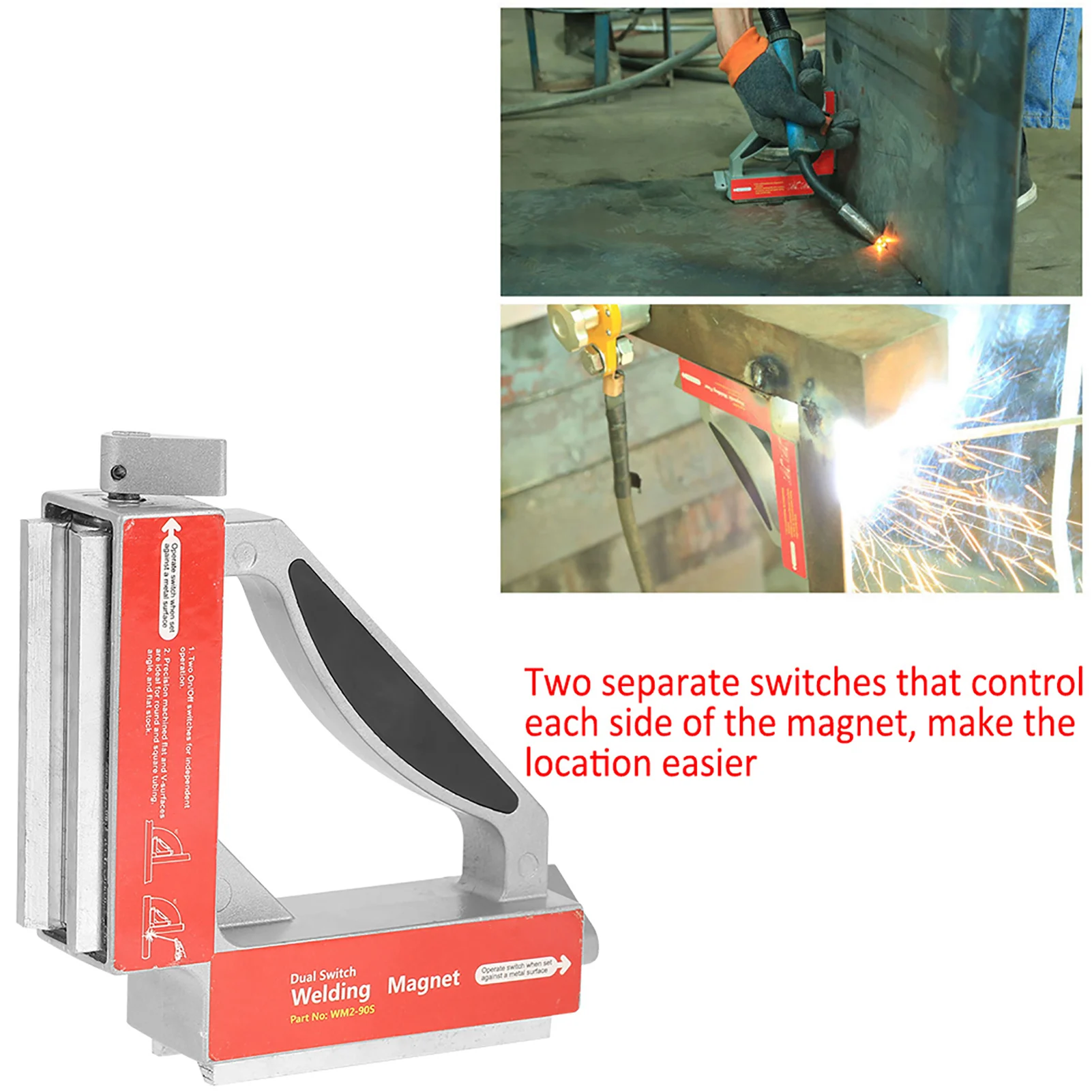 

Magnetic Welding Jig Dual 90 Degree Magnet Welding Fixture Strong Magnetic Welder Jig Holder Welding magnetic Holder