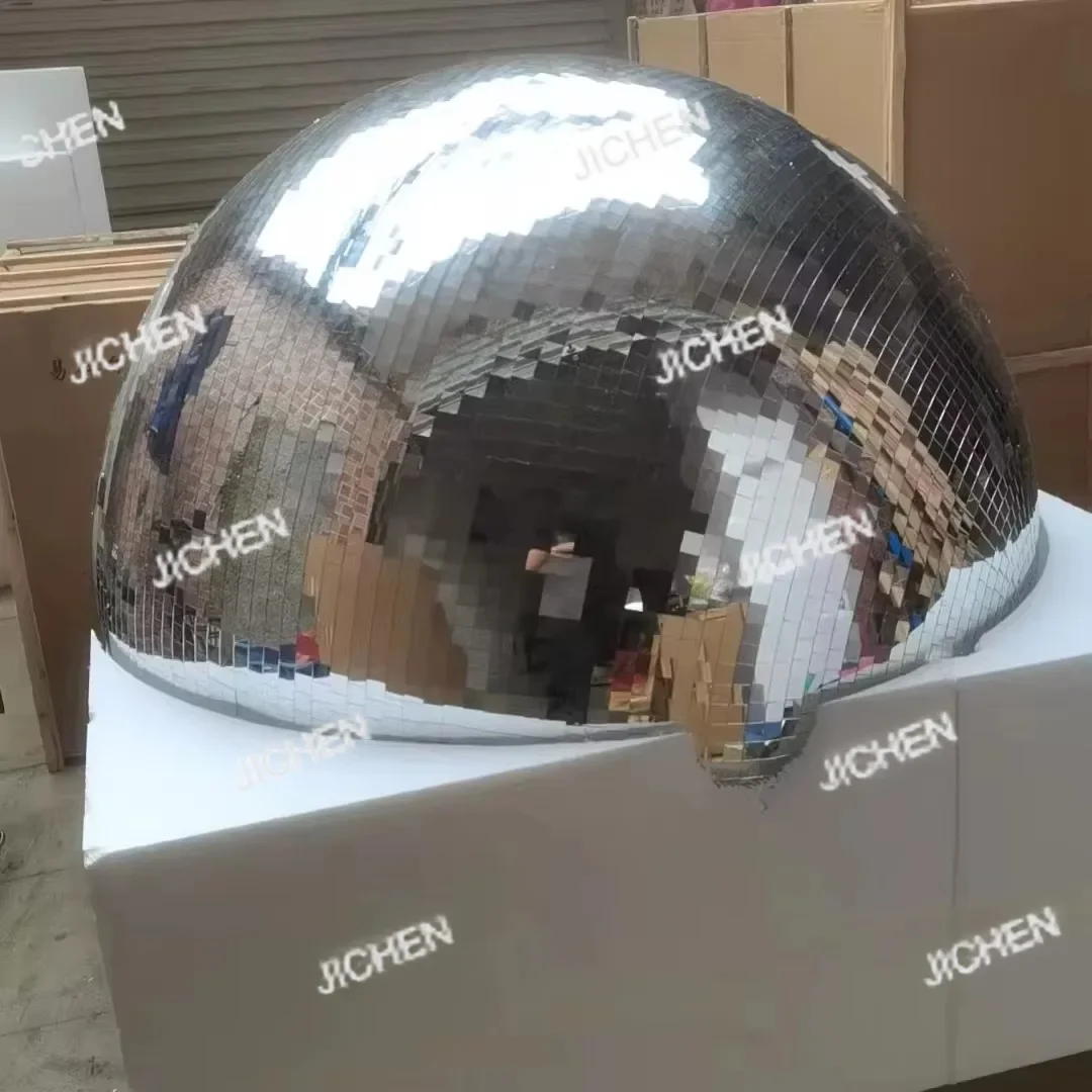 

Оптовая продажа напрямую с завода: Зеркальный шар из серебристого стекла на заказ, размеры 100 см, 150 см, 200 см, для мероприятий, свадеб, дискотек