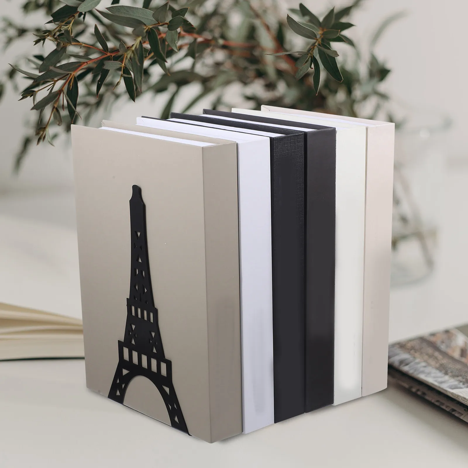 

Набор из 2-х металлических подставок для книг в форме Эйфелевой башни, декоративные держатели для книг, журналов и файлов