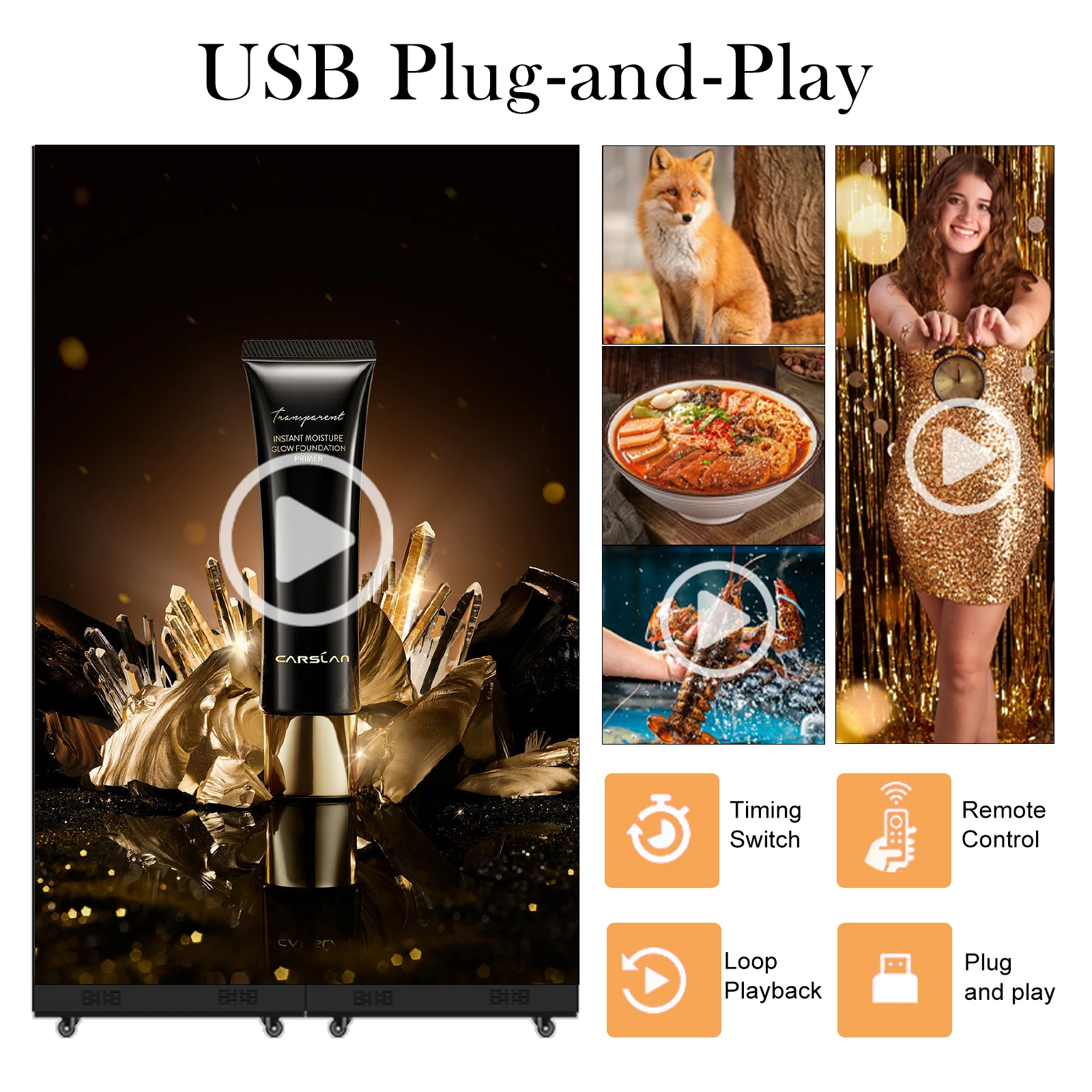 Customizable Customizable P1.5 P1.8 P2.5 Indoor Led Poster Screen Led Wall With Stand Electric Digital Advertising Frame Standin