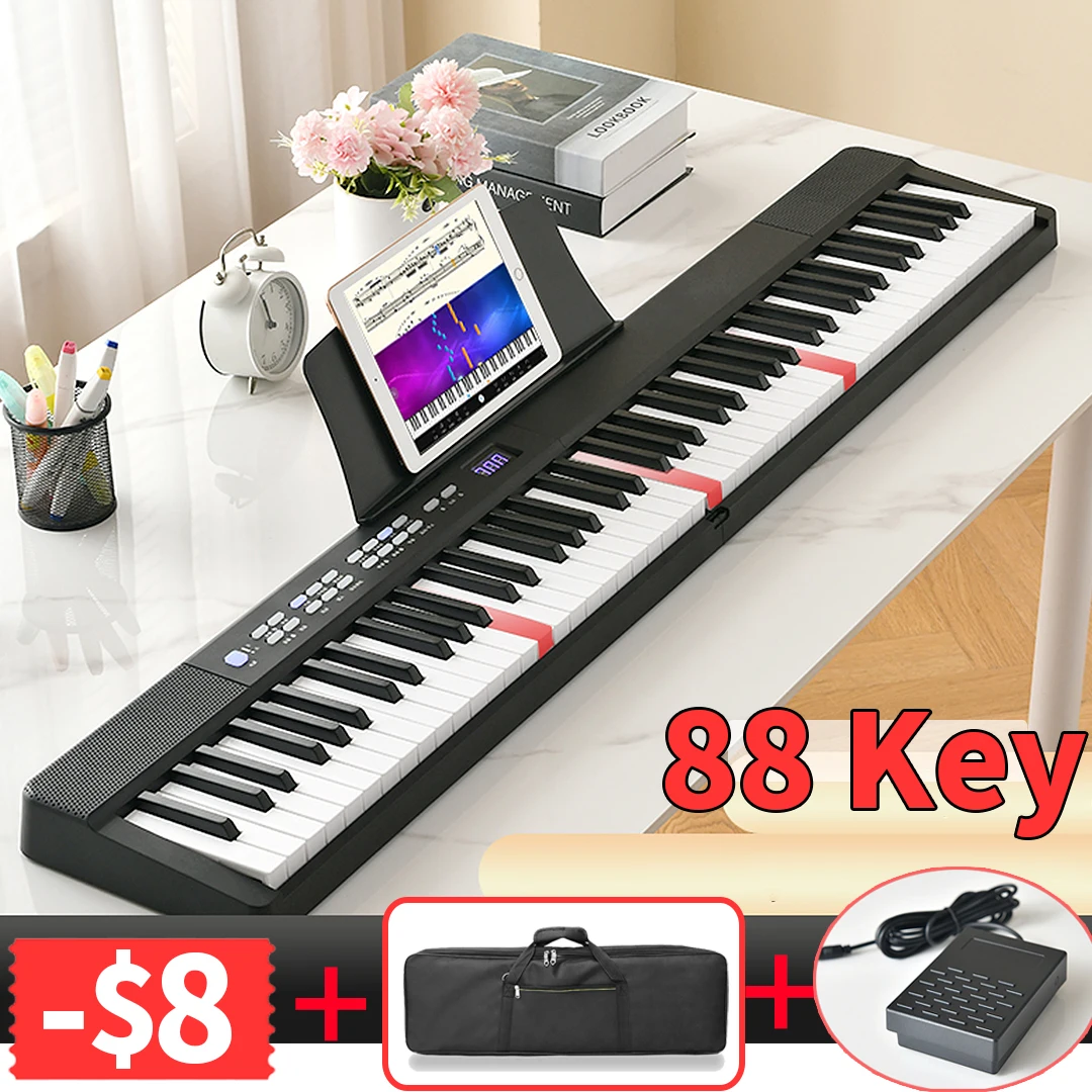 

Musical Keyboard Folding Piano 88 keys Professional Synthesizer Instrument Midi Digital Foldable Electronic Organ for Adult Kid