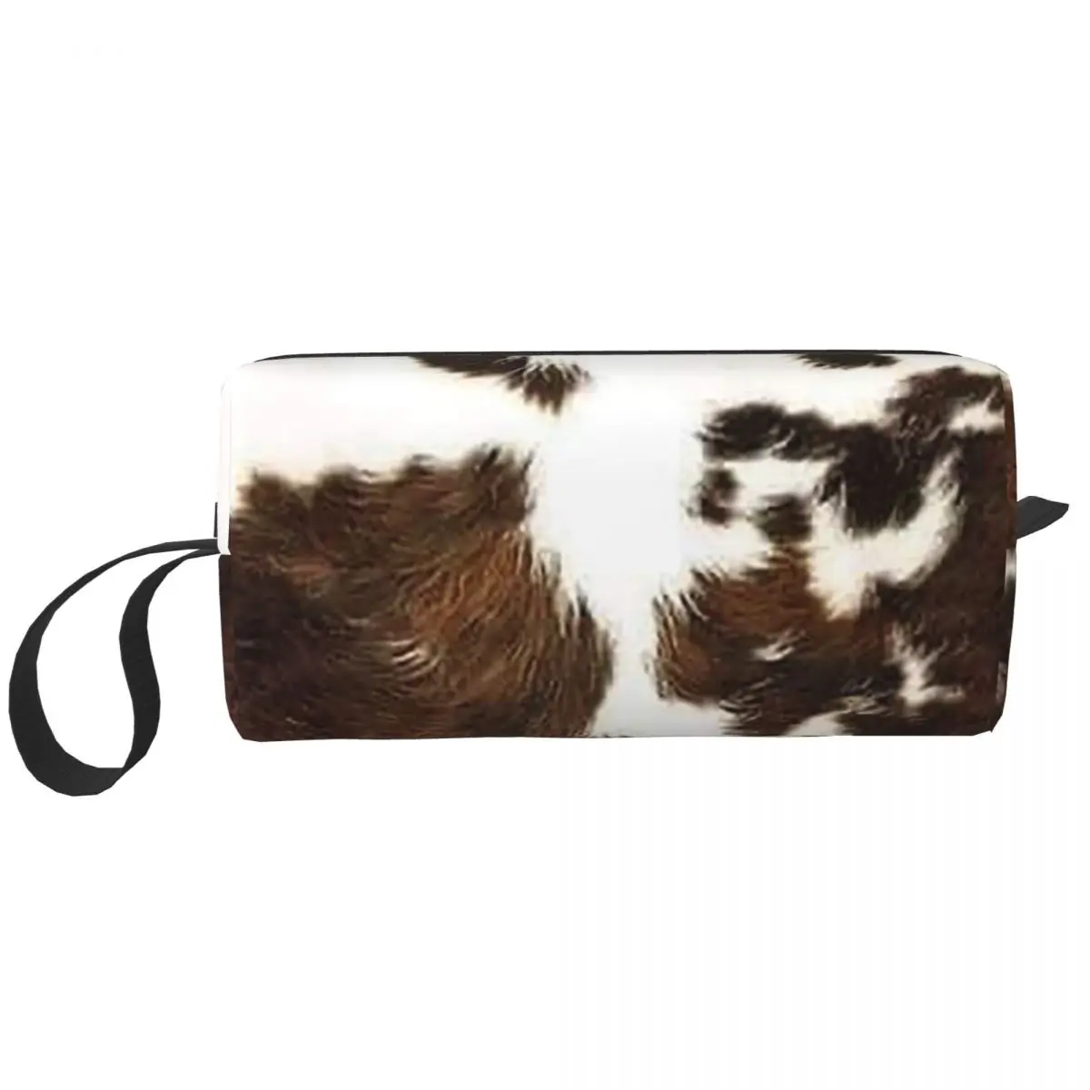 Stylish Cow Fur Cowhide Texture Cow Skin Pattern Pencil Case for Kids Pen Box Pencil Bag Stationery Supplies Women Cosmetic Bag