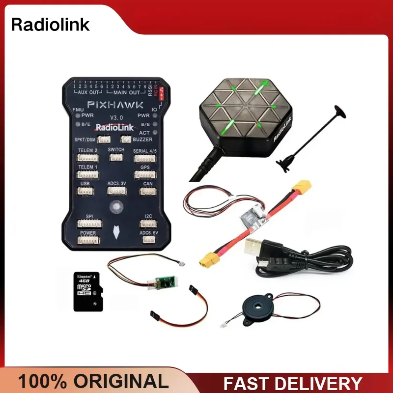 Radiolink Pixhawk PIX 2.4.8 Flight Controller 32Bit APM FC with GPS M8N SE100 for Quadcopter 6-8 Axis Multirotor