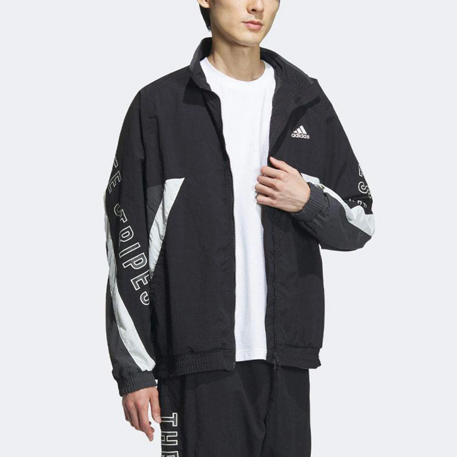 Adidas genuine stand up collar men's and women's woven loose jacket jacket IS5146